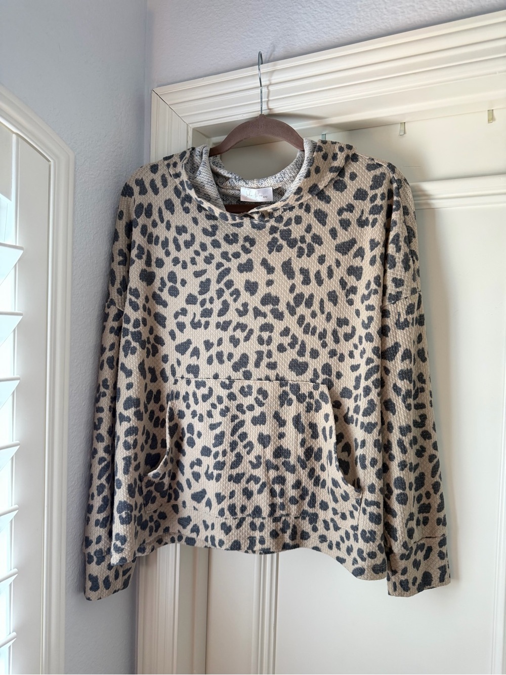 Leopard Print Pullover Hoodie
